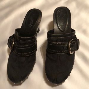 Coach Black Clogs